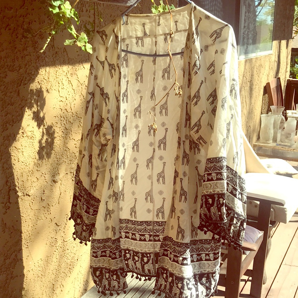 Beautifully detailed animal print kimono